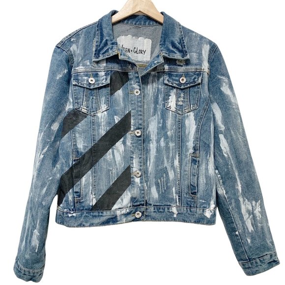 Womens Oversize Denim Jacket Ooak 